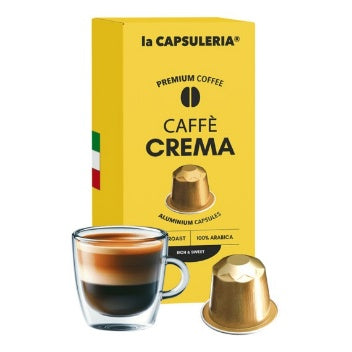 Caffè Crema - 1x 10 Capsules compatible with Nespresso - Soluble Beverage
